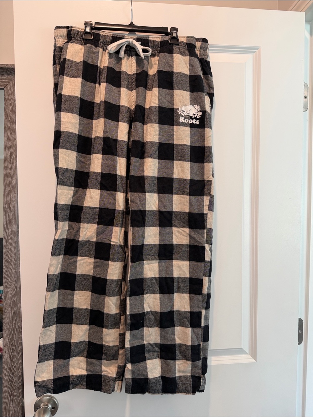 Roots Black & Cream Buffalo Plaid Pajama Pants